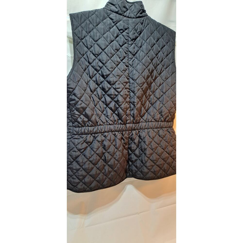 Women's Quilted, Water-resistant Black Vest from St. John's Bay, L - Picture 2 of 5